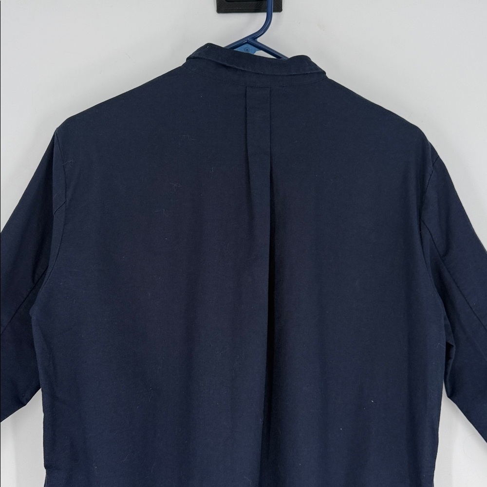 Pomander Place French Navy Polly Relaxed Fit Shirt Mini Dress Size M - Picture 9 of 12